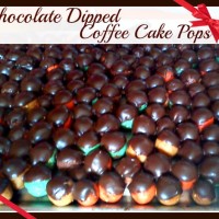 Chocolate Dipped Coffee Cake Pops