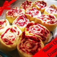 Raisin Cherry Cream Rolls