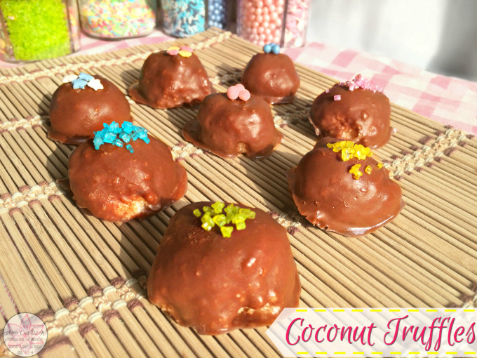 Coconut Truffles - Anna Can Do It! * These easy, creamy, amazing, chocolate covered Coconut Truffles melts in your mouth, you can't eat just one!