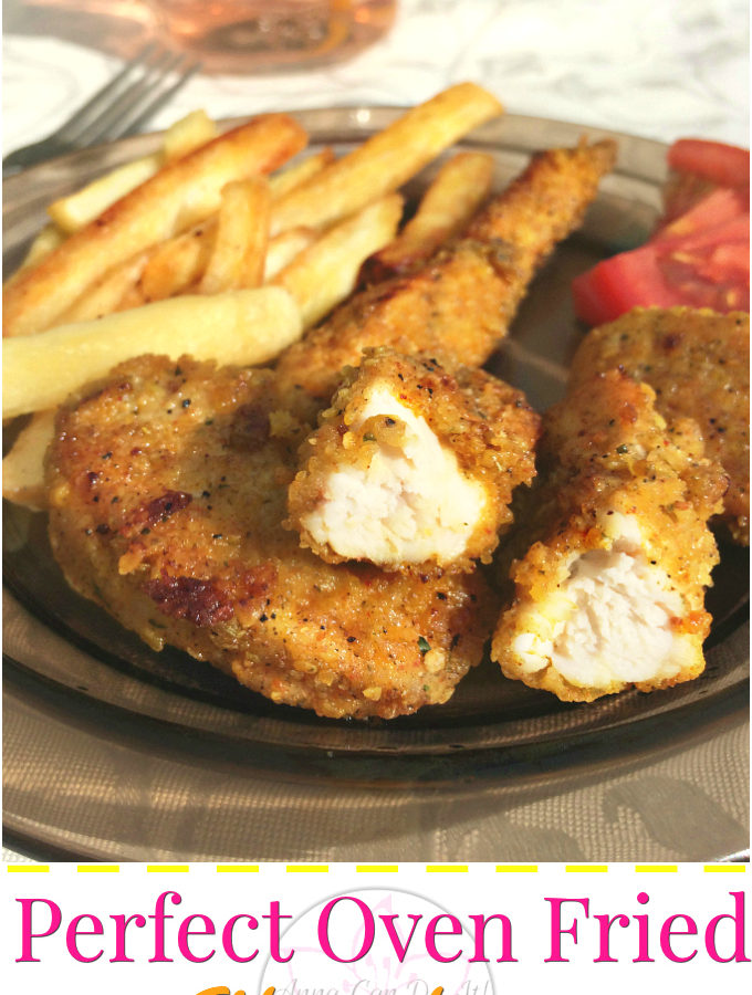 Perfect Oven Fried Chicken - Anna Can Do It! * This Oven Fried Chicken with crunchy breaded outside and juicy, soft inside is just perfect for dinner, lunch and even for a breakfast sandwich. Since it's a freezer friendly recipe, you can make these ahead. Just grab them from the freezer, push them in the oven and within 20 minute you have a delicious meal.