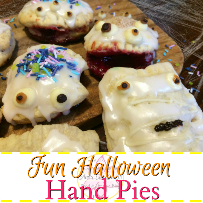Fun Halloween Hand Pies - Anna Can Do It! - Fun Halloween Hand Pies are perfect Halloween desserts and they're kid friendly too! I made 3 different pie filling (pumpkin, jam and chocolate hazelnut spread + persimon) in 4 different shapes of hand pies.