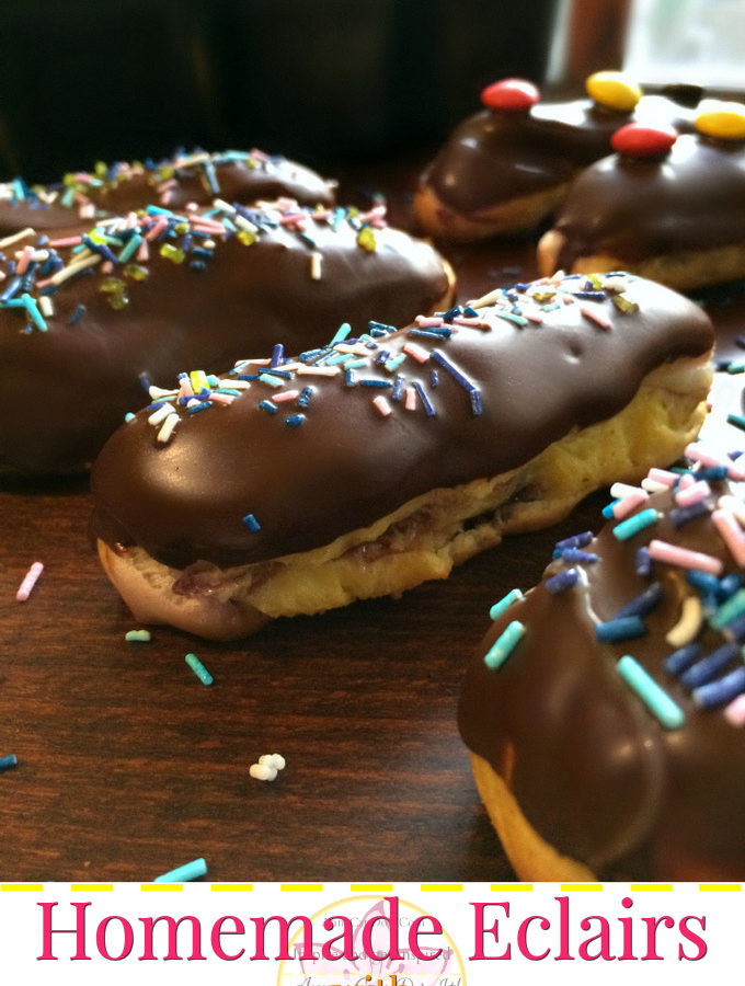 Homemade Eclairs with Blackberry and Vanilla Filling - Anna Can Do It! - Homemade Eclairs with Blackberry and Vanilla Filling are delicious and unbelievably simple to make them on your own.