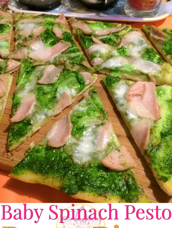 Baby Spinach Pesto - Pesto Pizza - Anna Can Do It! - Spinach Pesto is the pure green gold and now my family's favorite! This pesto is made with baby spinach and cashews. Spinach pesto is so simple to make and so tasty, you'll put it on everything!