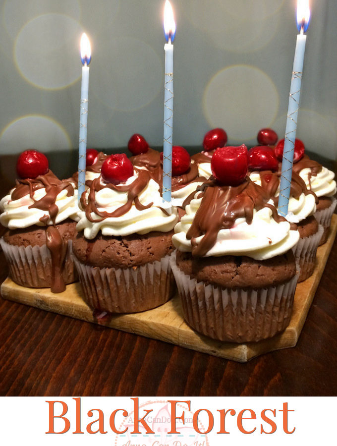 Black Forest Cupcakes - Third Blogiversary - Anna Can Do It!