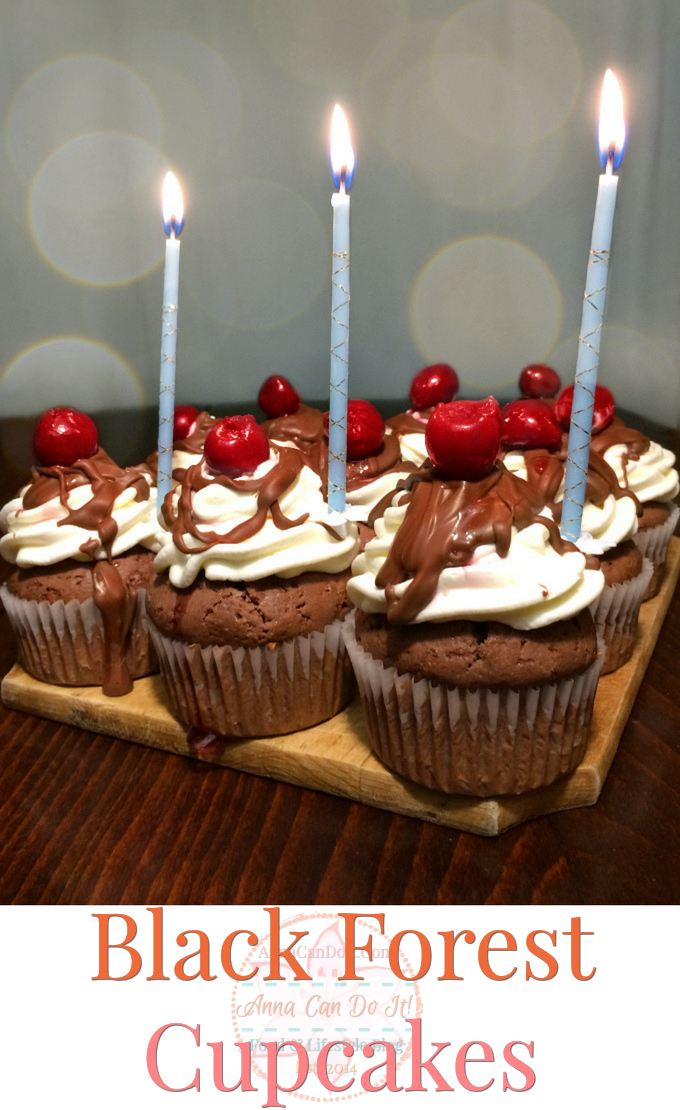Black Forest Cupcakes - Third Blogiversary - Anna Can Do It!