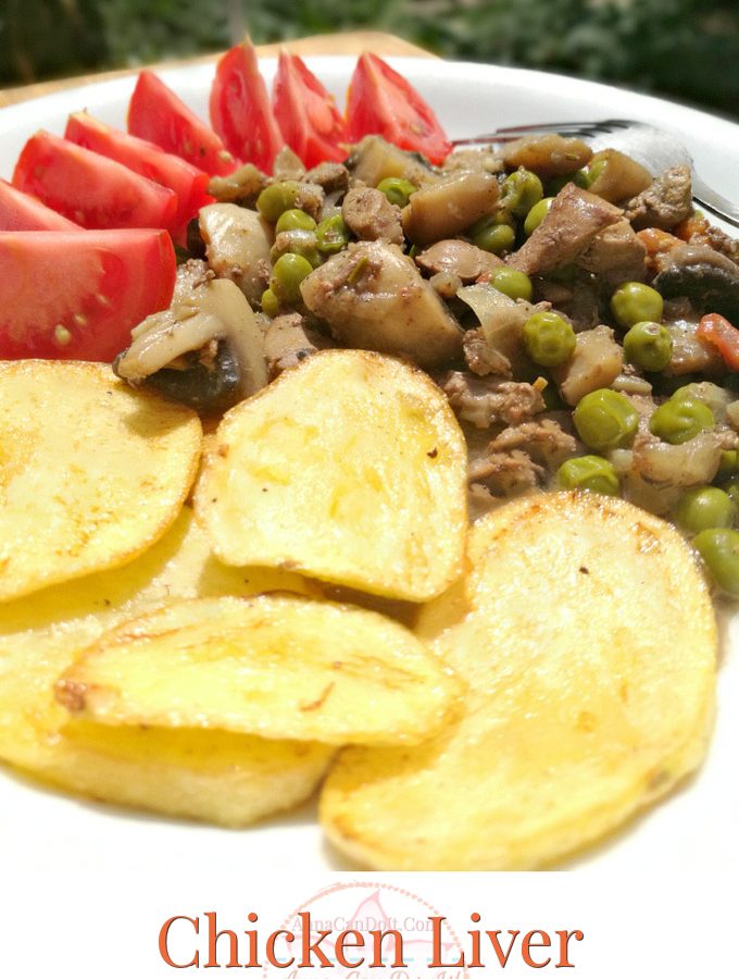 Chicken Liver Mushroom & Peas Stew - Anna Can Do It!