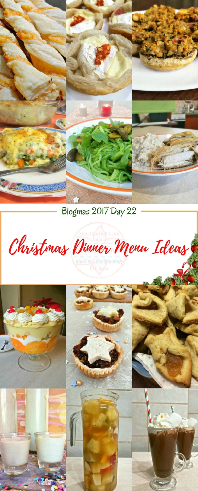 Christmas Dinner Menu Ideas - Blogmas 2017 Day 22 - Anna Can Do It!