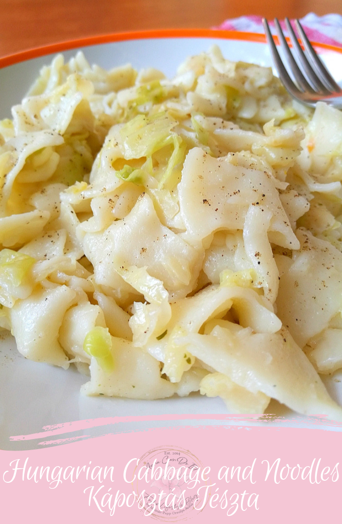 Hungarian Cabbage and Noodles - Káposztás Tészta - Anna Can Do It!