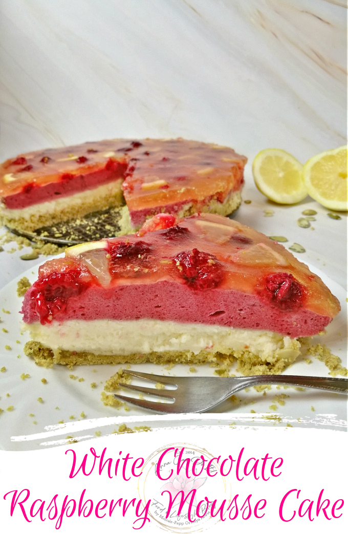 White Chocolate Raspberry Mousse Cake - Anna Can Do It!