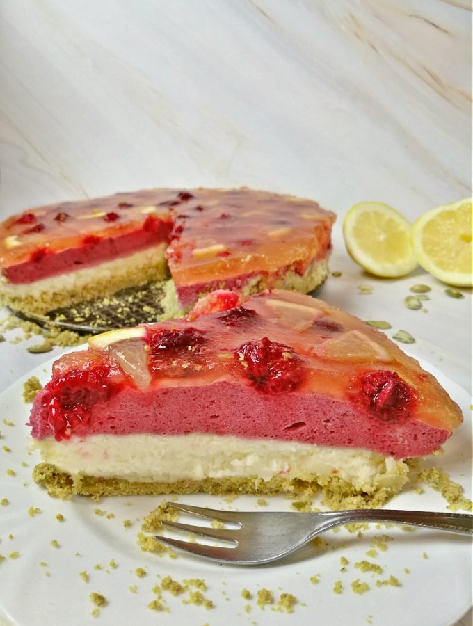 White Chocolate Raspberry Mousse Cake - Anna Can Do It!