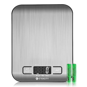 Etekcity Food Digital Kitchen Scale Weight Grams and Oz for Baking and Cooking, Stainless Steel(Upgraded)