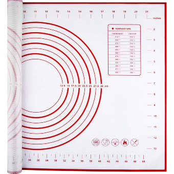 EasyOh Silicone Pastry Mat 100% Non-Slip with Measurement Counter Mat, Dough Rolling Mat, Pie Crust Mat 16 x 24 Inches