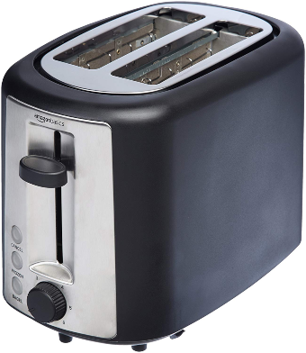 AmazonBasics 2 Slice Extra Wide Slot Toaster - Black